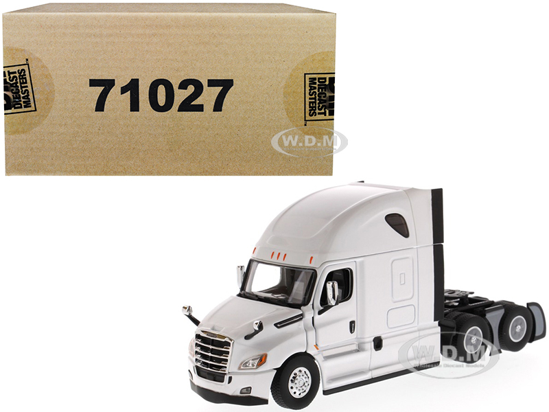 Freightliner New Cascadia Sleeper Cab Truck Tractor Pearl White 1/50 Diecast Model By Diecast Masters