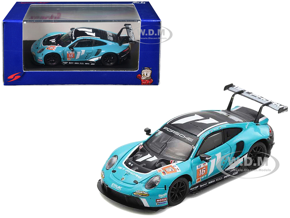 Porsche 911 RSR-19 16 Ryan Hardwick - Jan Heylen - Zacharie Robichon "Proton Competition" "24 Hours of Le Mans" (2023) 1/64 Diecast Model Car by Spar