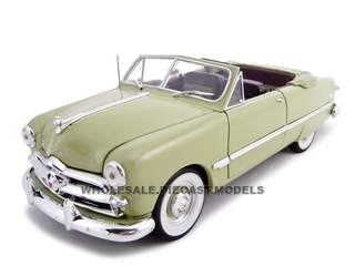 1949 Ford Convertible Green 1/24 Diecast Car By Unique Replicas