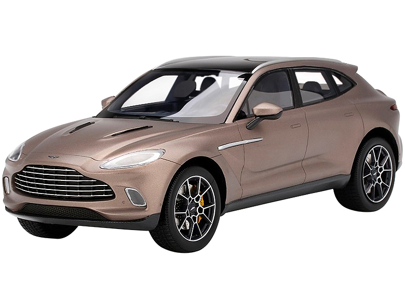 Image of Aston Martin DBX Satin Solar Bronze with Black Top 1/18 Model Car by Top Speed