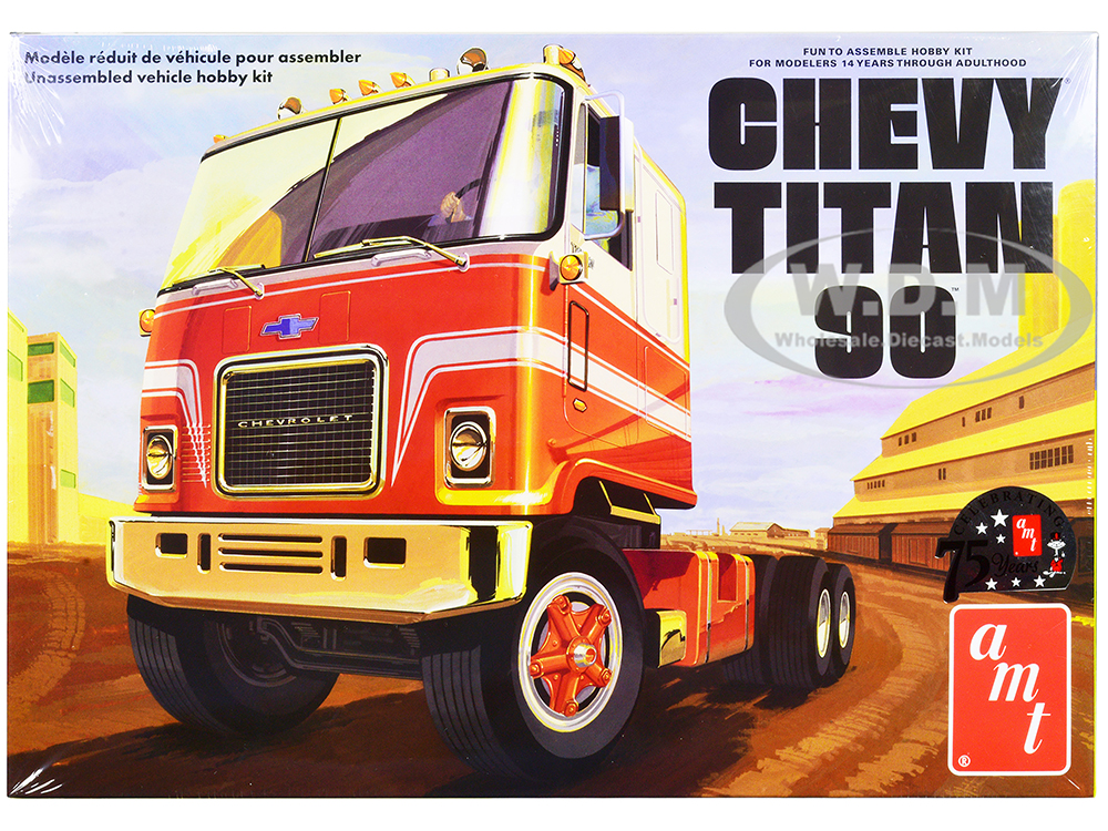 Skill 3 Model Kit Chevrolet Titan 90 Tractor Truck 1/25 Scale Model by AMT