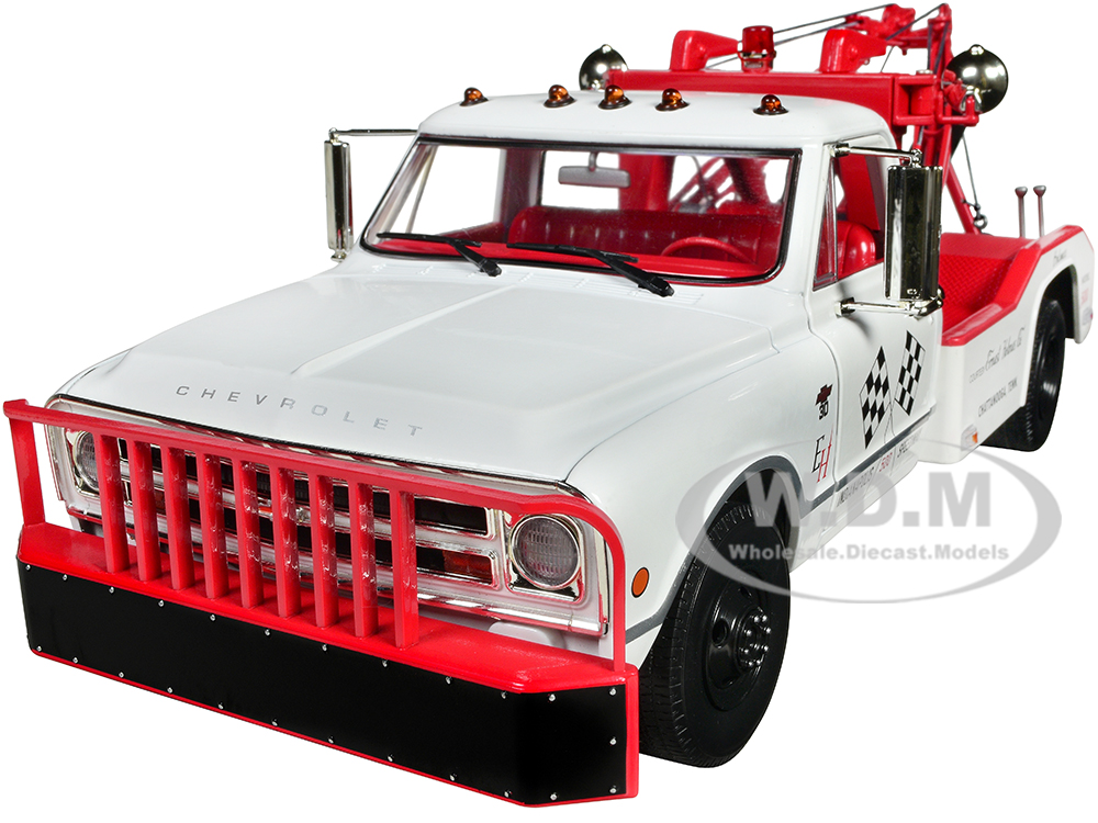 1967 Chevrolet C-30 Dually Wrecker Tow Truck 51st Annual Indianapolis 500 Mile Race Official Truck Beige and Red with Red Interior 1/18 Diecast Model Car by Greenlight