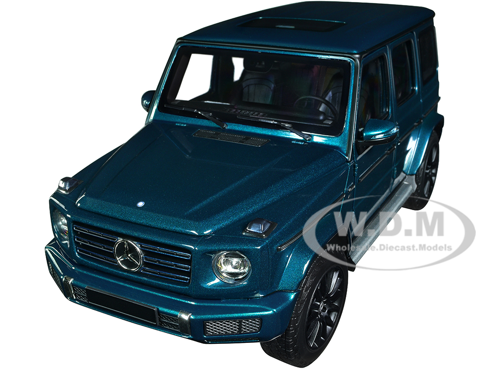 2020 Mercedes-Benz AMG G-Class Blue Metallic with Sunroof 1/18 Diecast Model Car by Minichamps