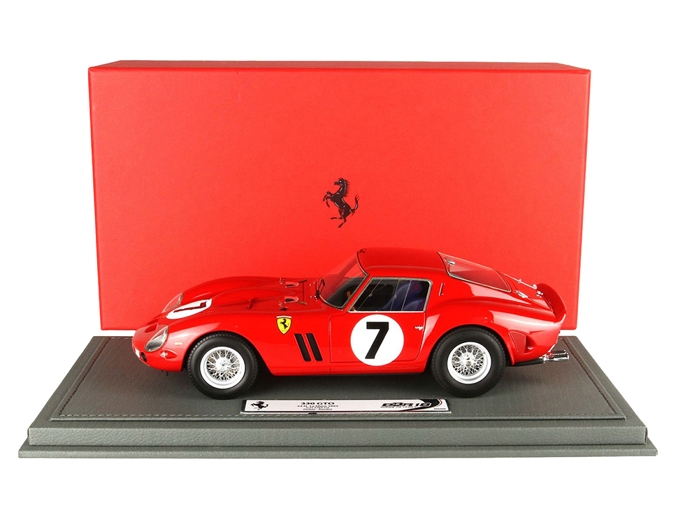 Ferrari 330 GTO #7 Mike Parkes - Lorenzo Bandini 24 Hours of Le Mans (1962) with DISPLAY CASE Limited Edition to 144 pieces Worldwide 1/18 Model Car by BBR