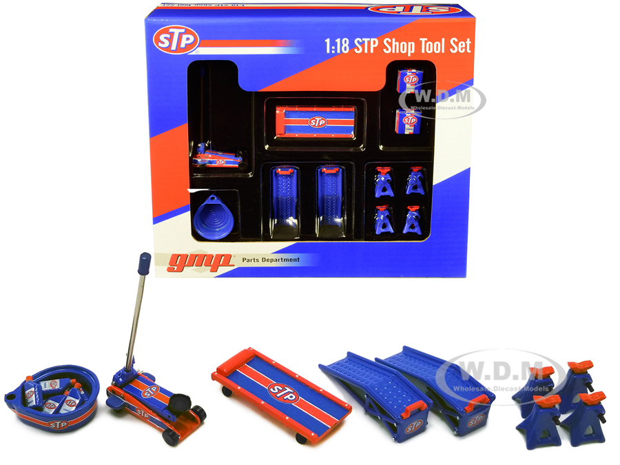 "stp" Shop Tools Set Of 6 Pieces 1/18 Diecast Replica By Gmp