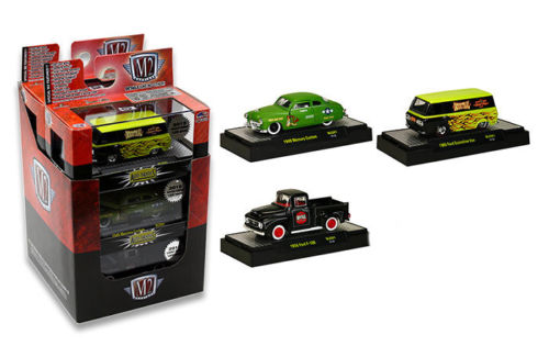 Auto Thentics 3 Cars Set Release 1 With Cases Limited Edition To 1600pcs 1/64 Diecast Model Cars By M2 Machines