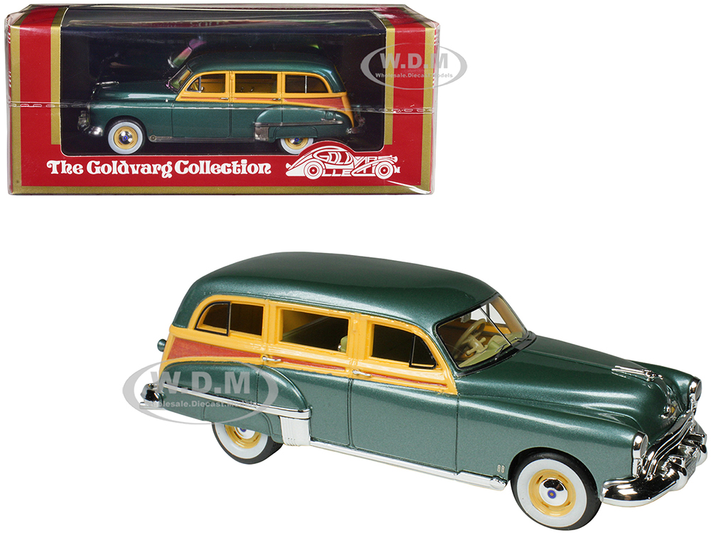 1949 Oldsmobile 88 Station Wagon Alpine Green Metallic with Cream and Woodgrain Sides and Green Interior Limited Edition to 240 pieces Worldwide 1/43