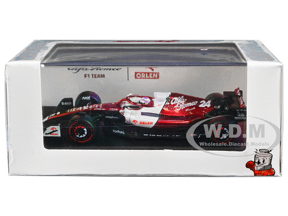 Alfa Romeo C42 24 Zhou Guanyu "ORLEN" F1 Formula One Bahrain GP (2022) 1/64 Diecast Model Car by Sparky