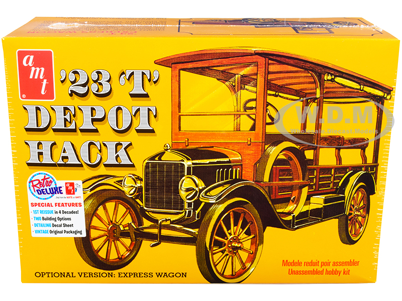 Skill 2 Model Kit 1923 Ford T Depot Hack 2-in-1 Kit 1/25 Scale Model by AMT