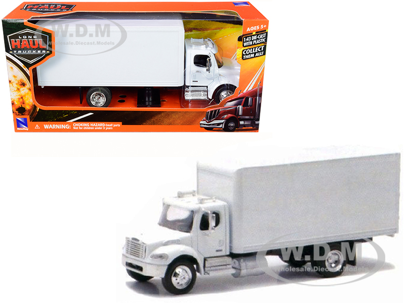 Freightliner Utility M2 Box Truck Van White 1/43 Diecast Model By New Ray