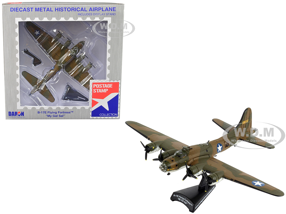 Boeing B-17E Flying Fortress Bomber Aircraft "My Gal Sal" United States Army Air Corps 1/155 Diecast Model Airplane by Postage Stamp