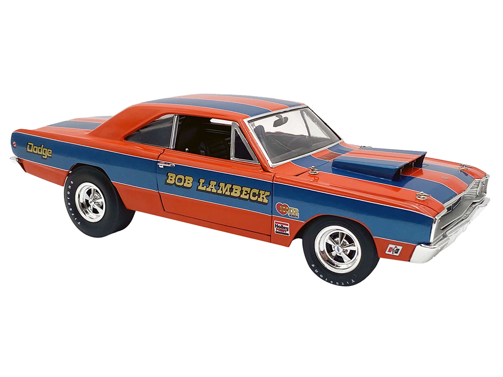 1968 Dodge Dart Super Stock Bob Lambeck Blue and Orange Limited Edition to 400 pieces Worldwide 1/18 Diecast Model Car by ACME