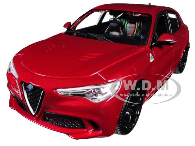 Alfa Romeo Stelvio Quadrifoglio Red 1/24 Diecast Model Car By Bburago