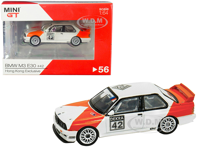 Image of BMW M3 (E30) 42 Cor Euser Deutsche Tourenwagen Meisterschaft (DTM) (1991) "Hong Kong Exclusive" 1/64 Diecast Model Car by True Scale Miniatures
