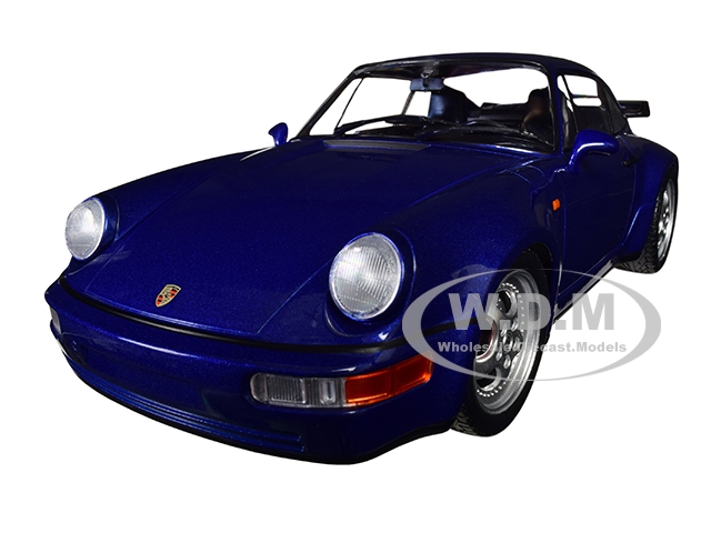 1990 Porsche 911 Turbo Metallic Blue Limited Edition To 500 Pieces Worldwide 1/18 Diecast Model Car By Minichamps