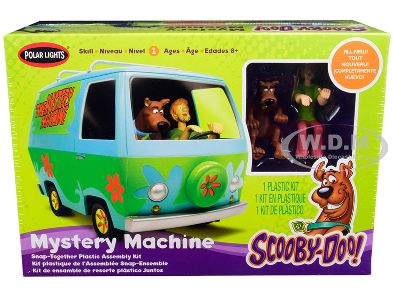 Skill 1 Snap Model Kit The Mystery Machine with Two Figurines (Scooby-Doo and Shaggy) 1/25 Scale Model by Polar Lights