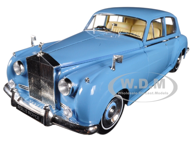 1960 Rolls Royce Silver Cloud II Light Blue 1/18 Diecast Model Car by Minichamps