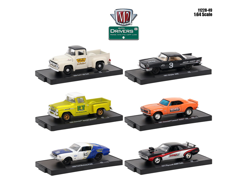 Drivers 6 Cars Set Release 49 In Blister Packs 1/64 Diecast Model Cars By M2 Machines