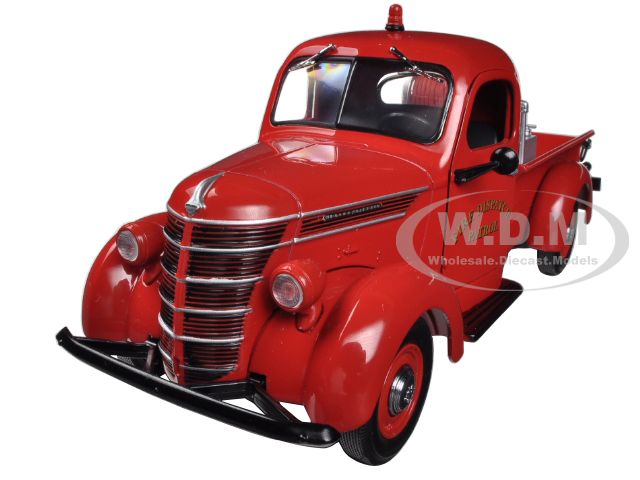 1938 International D-2 Pickup Truck With Brush Fire Body 1/25 Diecast Model By First Gear