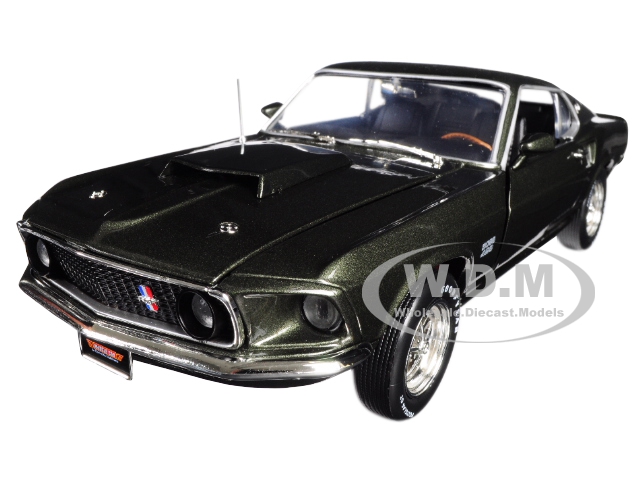 1969 Ford Mustang Boss 429 Black Jade "Muscle Car &amp; Corvette Nationals" (MCACN) Limited Edition to 1002 pieces Worldwide 1/18 Diecast Model Car b