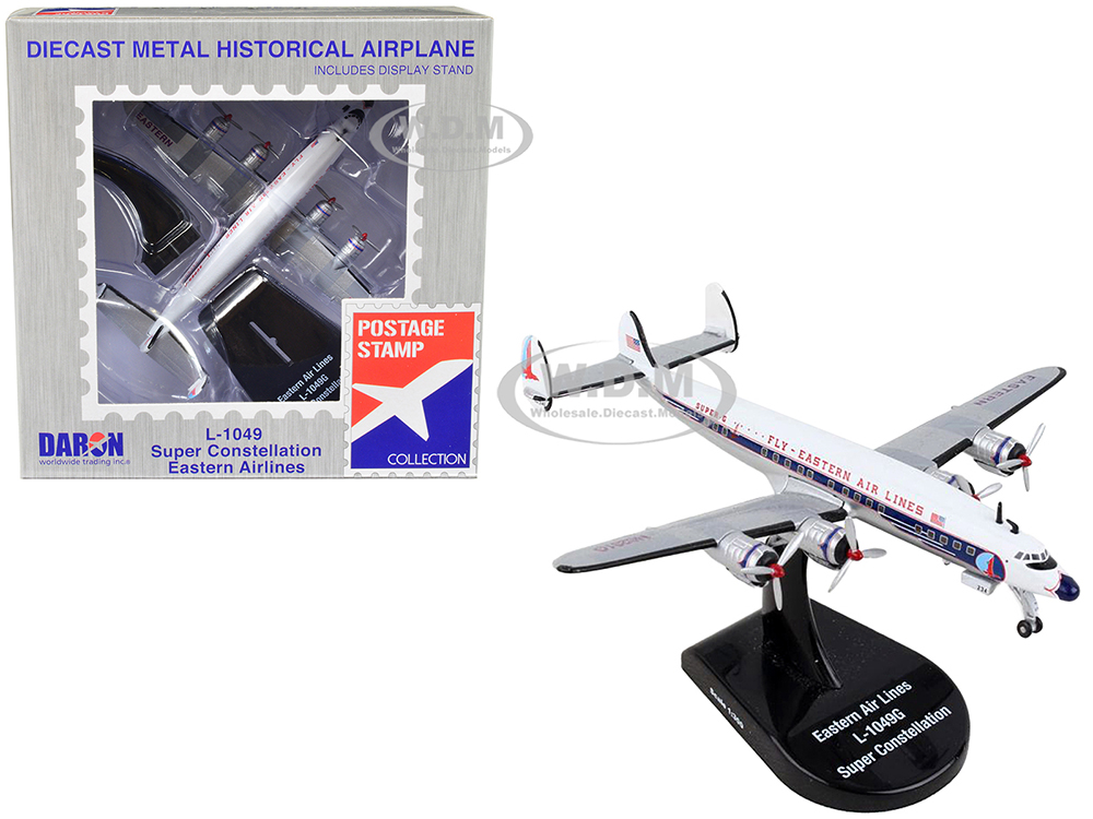 Lockheed L-1049 Super Constellation Commercial Aircraft Eastern Airlines 1/300 Diecast Model Airplane by Postage Stamp