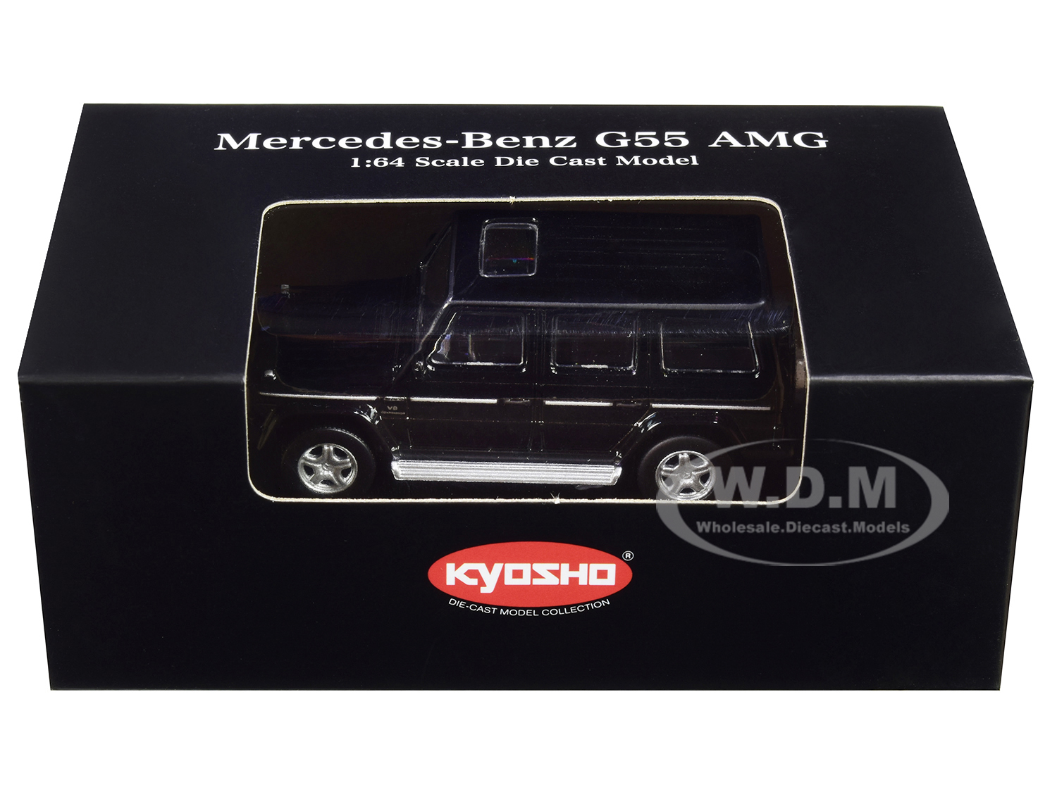 Image of Mercedes Benz G55 AMG Black 1/64 Diecast Model Car by Kyosho