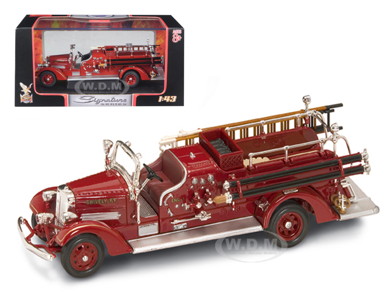 1938 Ahrens Fox Vc Fire Engine Red 1/43 Diecast Model By Road Signature