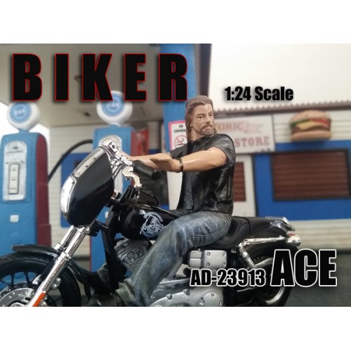 Biker Ace Figure For 1/24 Scale Models By American Diorama