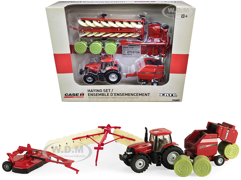 Case IH Haying Set of 5 pieces "Case IH Agriculture" 1/64 Diecast Models by ERTL TOMY