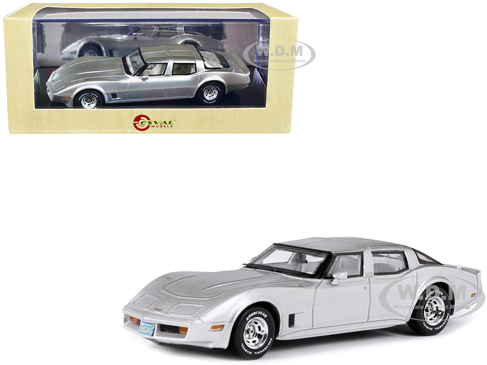 1980 Chevrolet Corvette America 4-Door Silver Metallic Limited Edition to 250 pieces Worldwide 1/43 Model Car by Esval Models