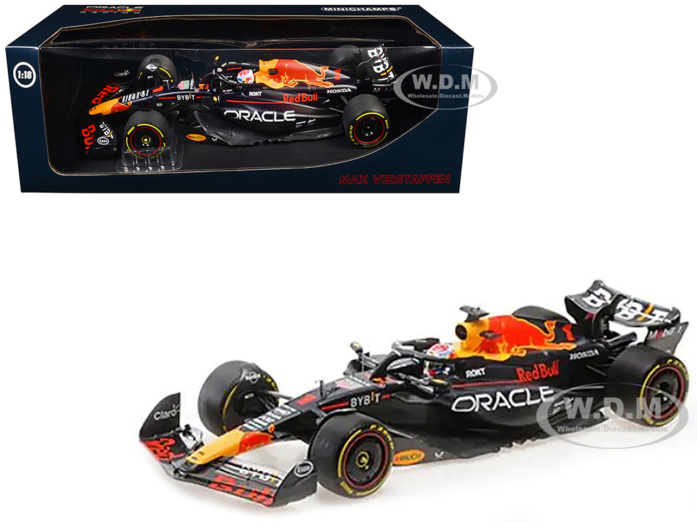 Red Bull Racing RB19 #1 Max Verstappen Oracle Winner F1 Formula One Italian GP (2023) with Driver Limited Edition to 160 pieces Worldwide 1/18 Diecast Model Car by Minichamps
