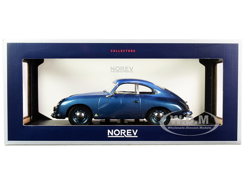 Image of 1954 Porsche 356 Coupe Blue Metallic 1/18 Diecast Model Car by Norev