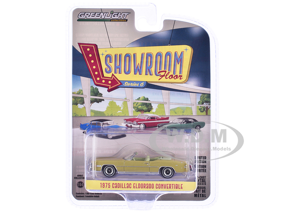 1975 Cadillac Eldorado Convertible Florentine Gold Firemist "Showroom Floor" Series 6 1/64 Diecast Model Car by Greenlight