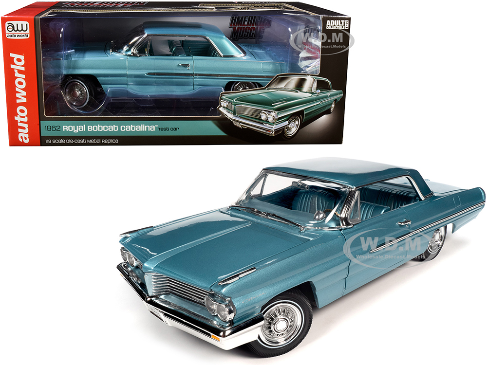 Image of 1962 Pontiac Royal Bobcat Catalina Hardtop Test Car Aquamarine 1/18 Diecast Model Car by Autoworld