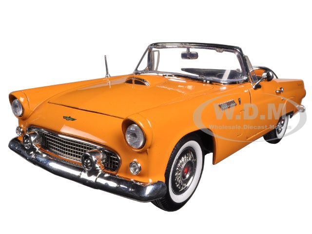 1956 Ford Thunderbird Convertible Orange 1/18 Diecast Model Car by Motormax