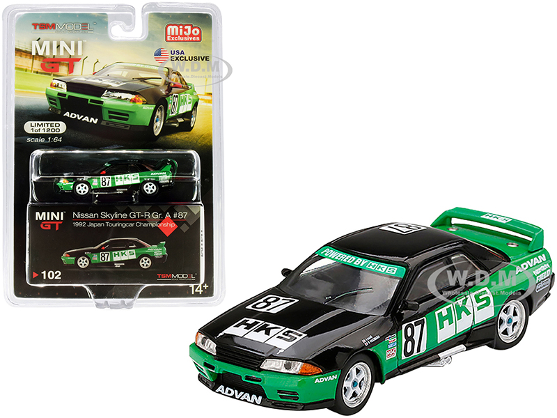 Image of Nissan GT-R Gr. A 87 "HKS" Japan Touringcar Championship (1992) Limited Edition to 1200 pieces Worldwide 1/64 Diecast Model Car by True Scale Miniatu