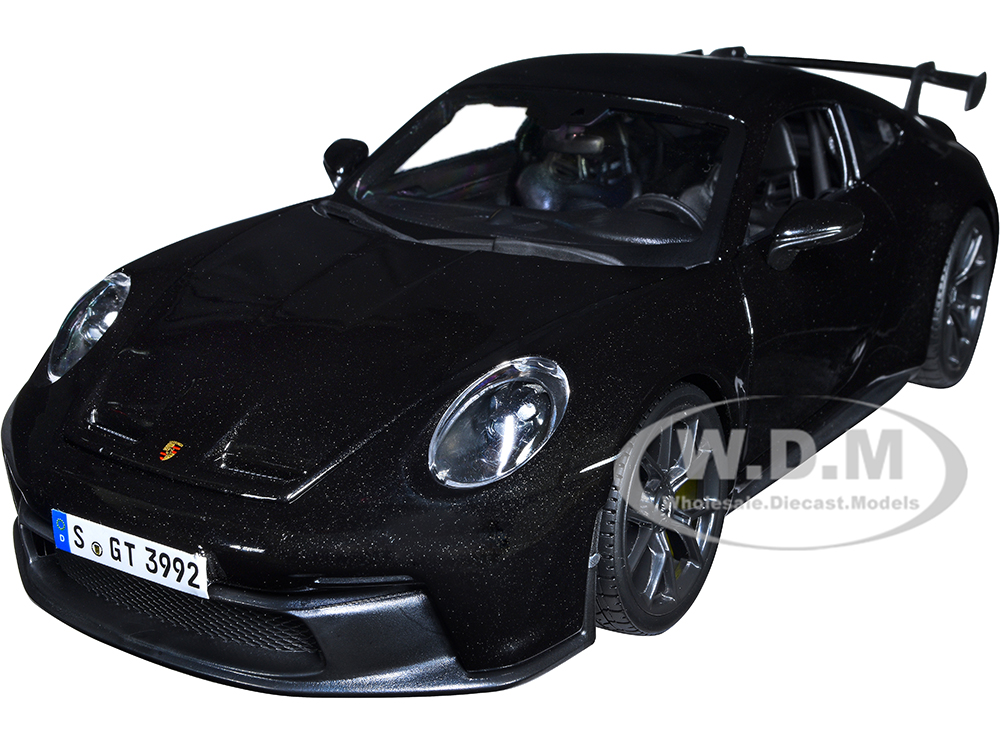 2022 Porsche 911 GT3 Black Metallic Special Edition 1/18 Diecast Model Car by Maisto