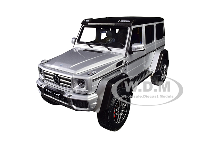 Mercedes Benz G Class 44 Iridium Silver With Black Top 1/18 Diecast Model Car By Almost Real