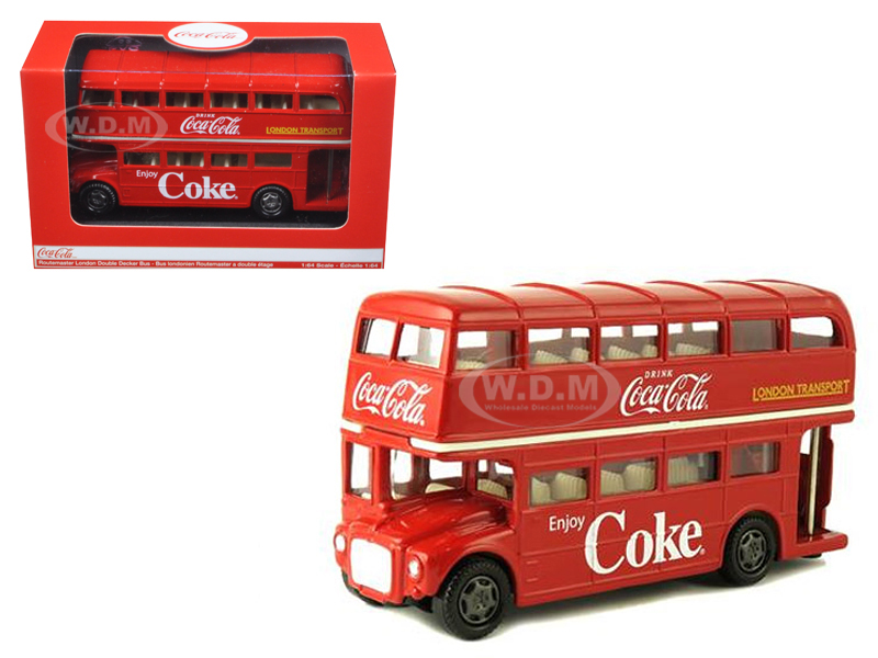 1960 Routemaster London Double Decker Bus Red "Coca-Cola" 1/64 Diecast Model by Motor City Classics