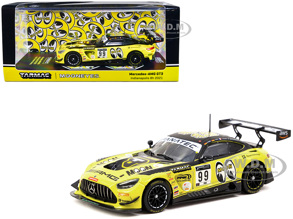 Mercedes-AMG GT3 99 Maro Engel - Jules Gounon - Luca Stolz "Mooneyes" Indianapolis 8 Hours (2021) "Hobby43" Series 1/43 Diecast Model Car by Tarmac W