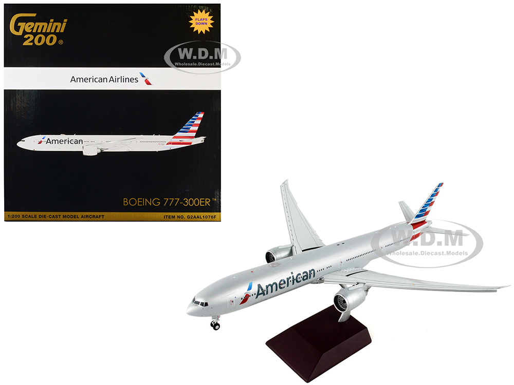 Boeing 777-300ER Commercial Aircraft with Flaps Down 