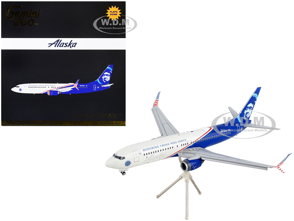 Boeing 737-800 Commercial Aircraft with Flaps Down 