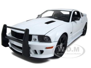 2007 Saleen S281 E Mustang Unmarked Police Car White 1/18 Diecast Car Model By Welly