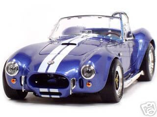 1964 Shelby Cobra 427 S/C Blue Metallic with White Stripes 1/18 Diecast Model Car by Road Signature