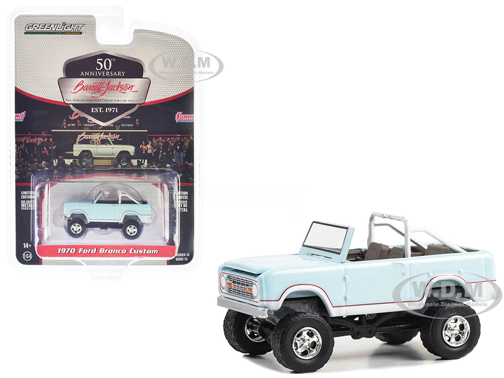 1970 Ford Bronco Custom Sea Foam Blue (Lot 1340.1) Barrett Jackson 