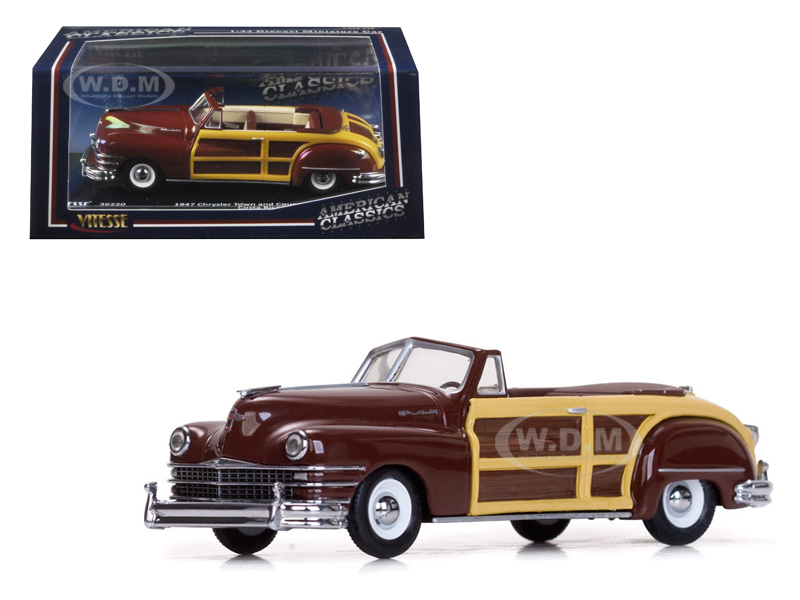 1947 Chrysler Town and Country Costa Rica Brown 1/43 Diecast Model Car by Vitesse
