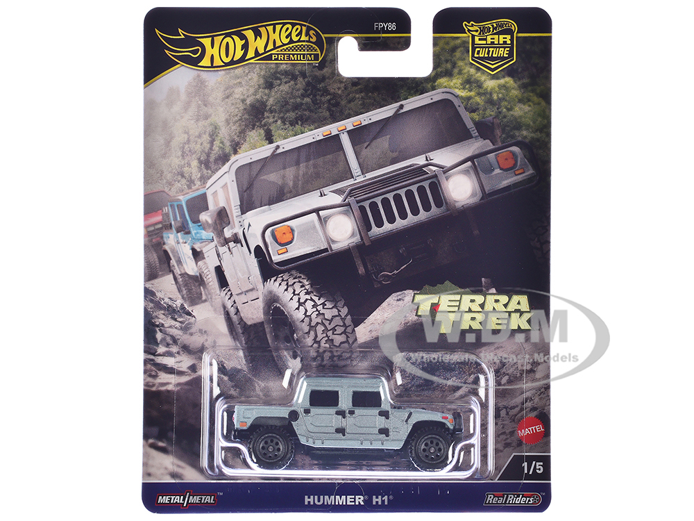 Hummer H1 Pickup Truck Gray Metallic Terra Trek Series Diecast Model Car by Hot Wheels