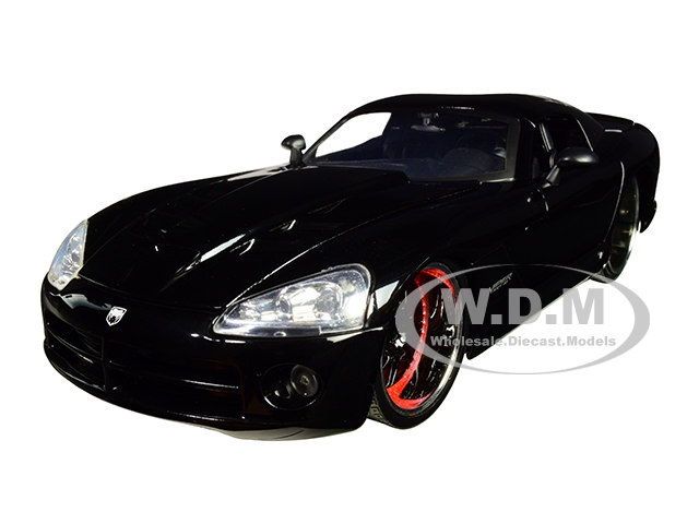 Lettys Dodge Viper Srt 10 Black "fast & Furious" Movie 1/24 Diecast Model Car By Jada