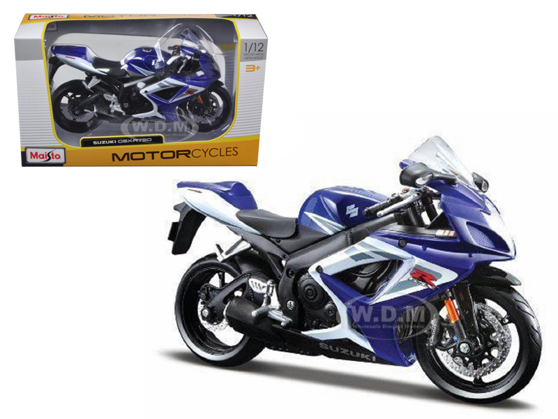 Suzuki GSX-R750 Blue Motorcycle 1/12 Diecast Model by Maisto