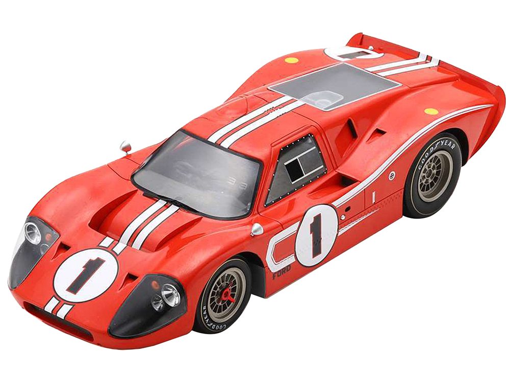 Ford GT40 MK IV #1 Dan Gurney - A. J. Foyt Winner 24 Hours of Le Mans (1967) with Acrylic Display Case 1/18 Model Car by Spark